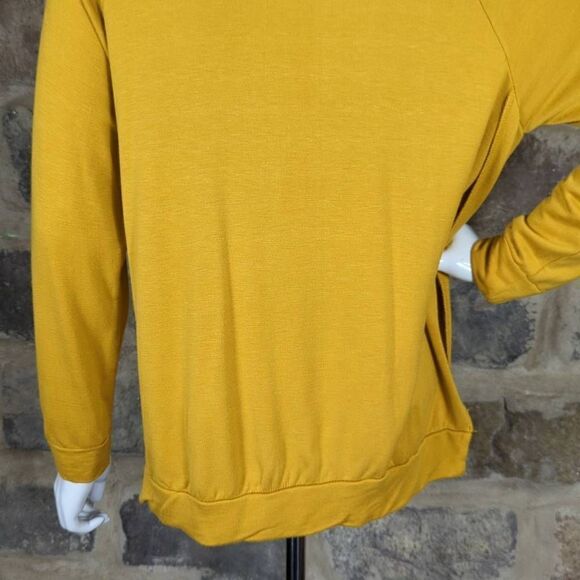 Ivoire‎ Shirt Woman's Size Small Yellow Raglan Long Sleeve Lightweight Soft - Picture 8 of 12